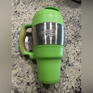 Lime green Bubba Keg travel insulated mug with handle 34 oz GUC